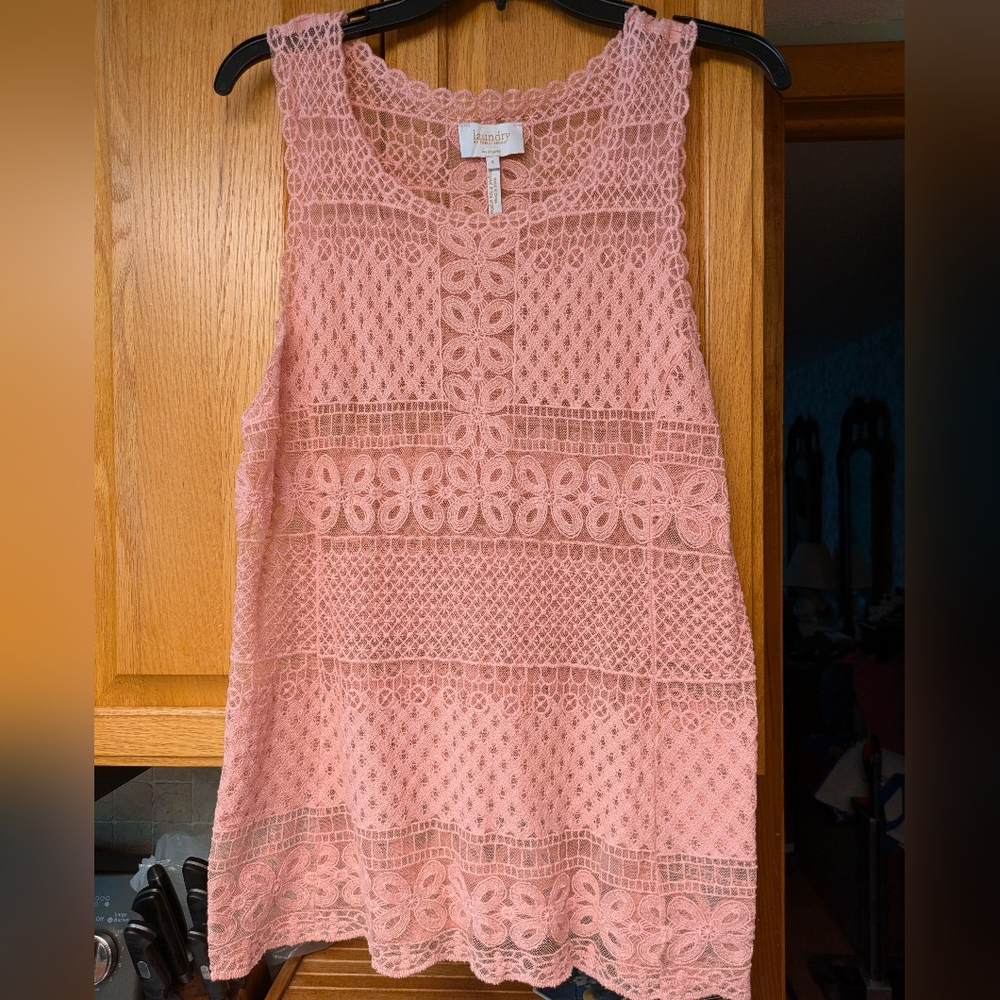 Pink, Floral Tank sz L - Laundry by Shelli Segal